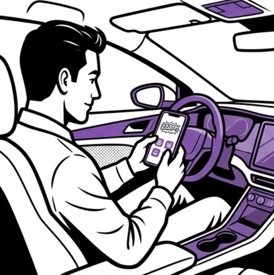 Driver using ZNAPP app - Drive on your schedule. No boss, no shifts.